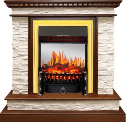 Каминокомплект Royal Flame Calgary с очагом Fobos FX M Brass