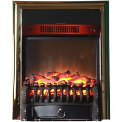 Каминокомплект Interflame Экстер средний дуб угловой с очагом Fobos FX M Brass