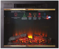 Каминокомплект Interflame Памир сланец темный дуб с очагом Sirius 30 LED FX Brass