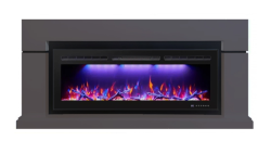 Каминокомплект Interflame Гранд с очагом FreeSpace 55 LED FX QZ графит