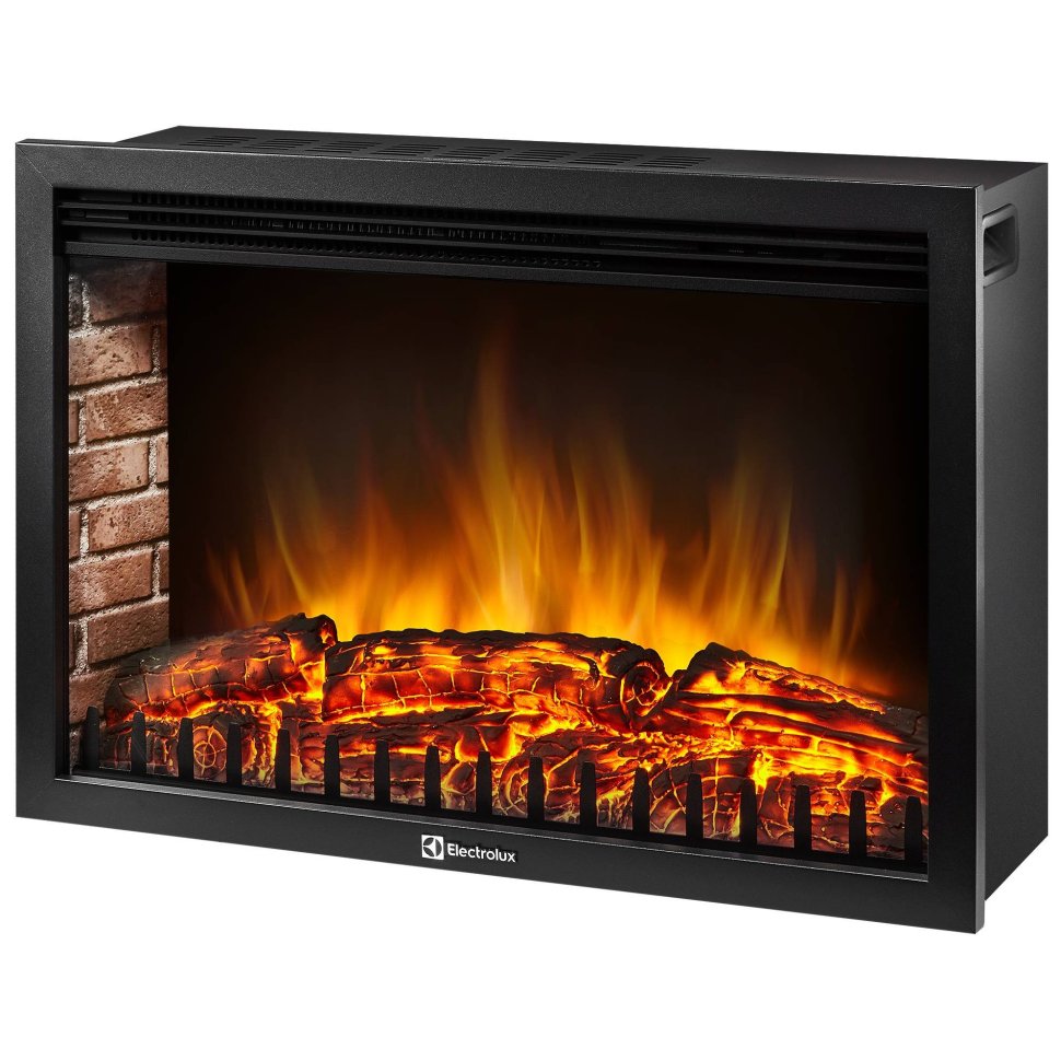 Каминокомплект Firelight Loft 30 с очагом Electrolux EFP/P-3020LS камень черный/черная эмаль