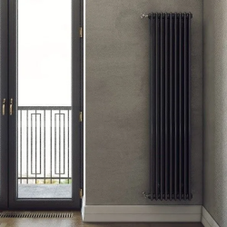 Стальной трубчатый радиатор Zehnder 2180 Charleston 14 секций (черный матовый)